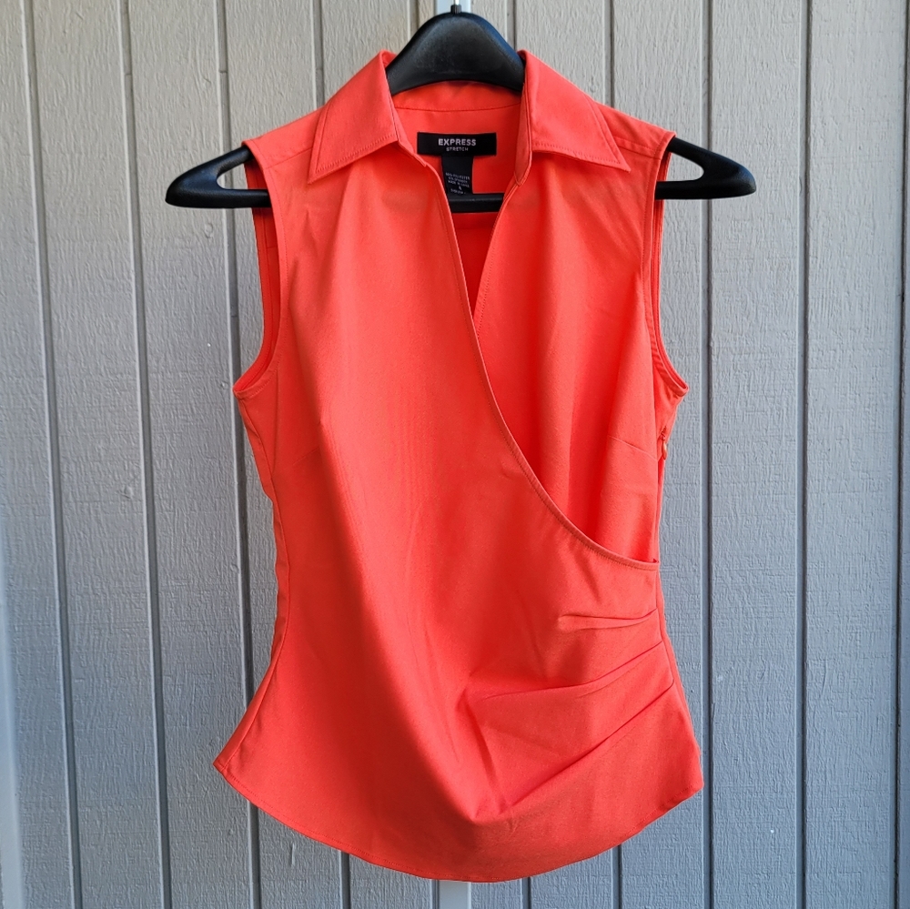 Express Half-Wrap Sleeveless Blouse | Women's 4 EUC